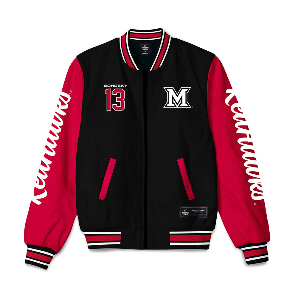 Miami of Ohio - NCAA Baseball : Zac Sohosky - Bomber Jacket-0