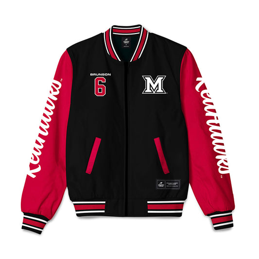 Miami of Ohio - NCAA Football : Jordan Brunson - Bomber Jacket-0