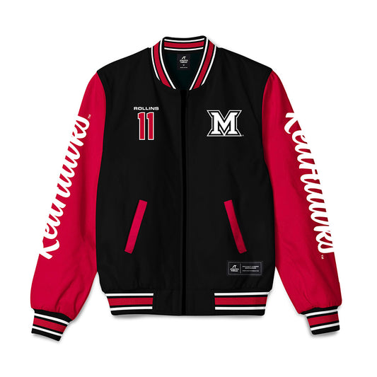 Miami of Ohio - NCAA Football : Isaiah Rollins - Bomber Jacket-0
