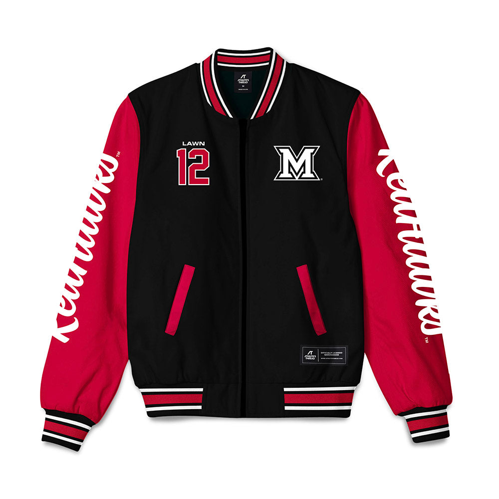 Miami of Ohio - NCAA Women's Field Hockey : Becca Lawn - Bomber Jacket