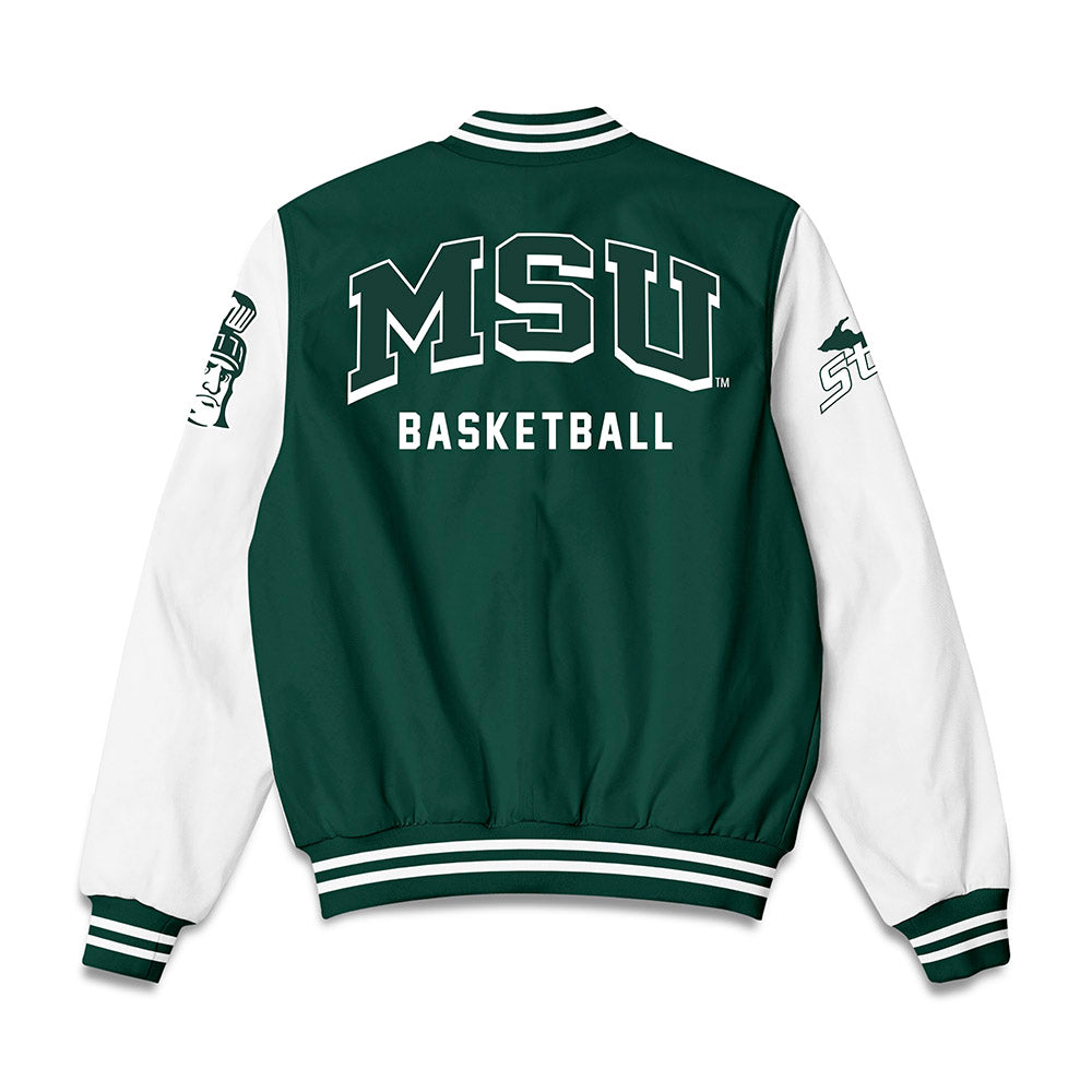 Michigan State - NCAA Men's Basketball : Jordan Scott - Bomber Jacket-1
