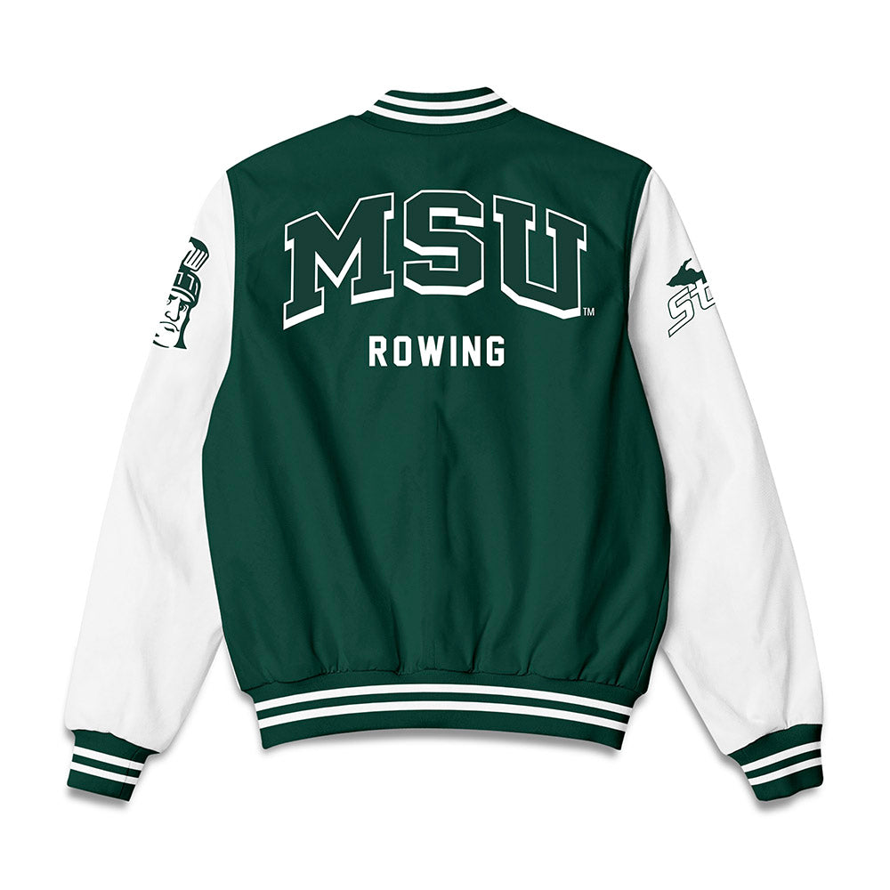 Michigan State - NCAA Women's Rowing : Megan Grzywacz - Bomber Jacket-1