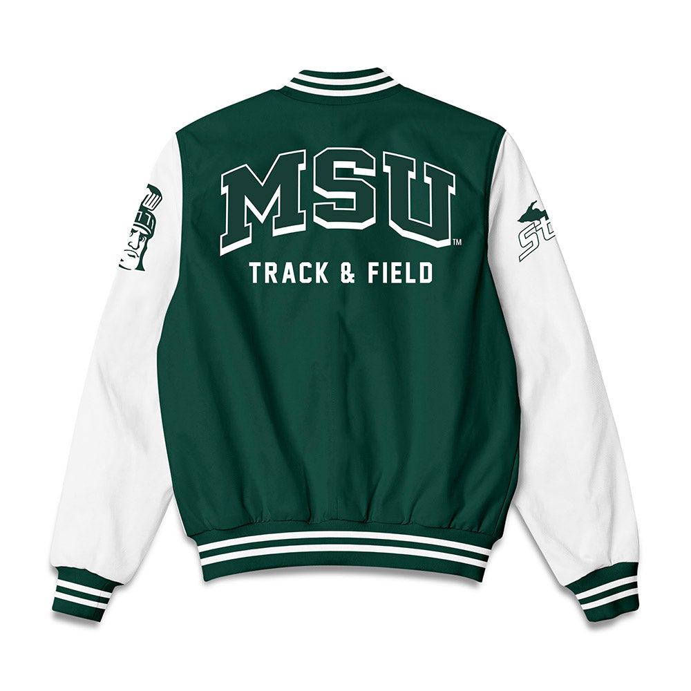 Michigan State - NCAA Women's Track & Field : Parker Steele - Bomber Jacket-1
