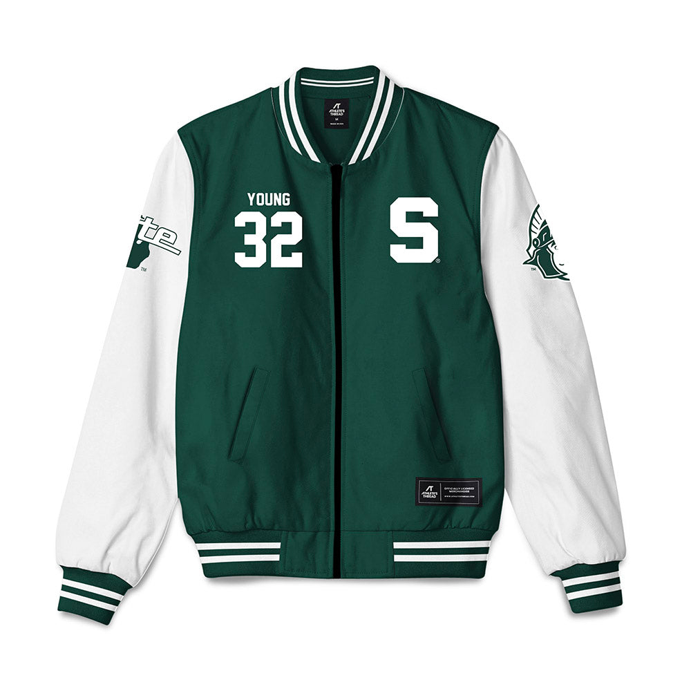 Michigan State - NCAA Football : Evan Young - Bomber Jacket-0