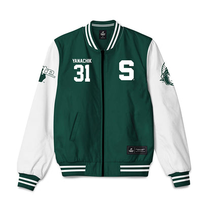 Michigan State - NCAA Football : Jack Yanachik - Bomber Jacket