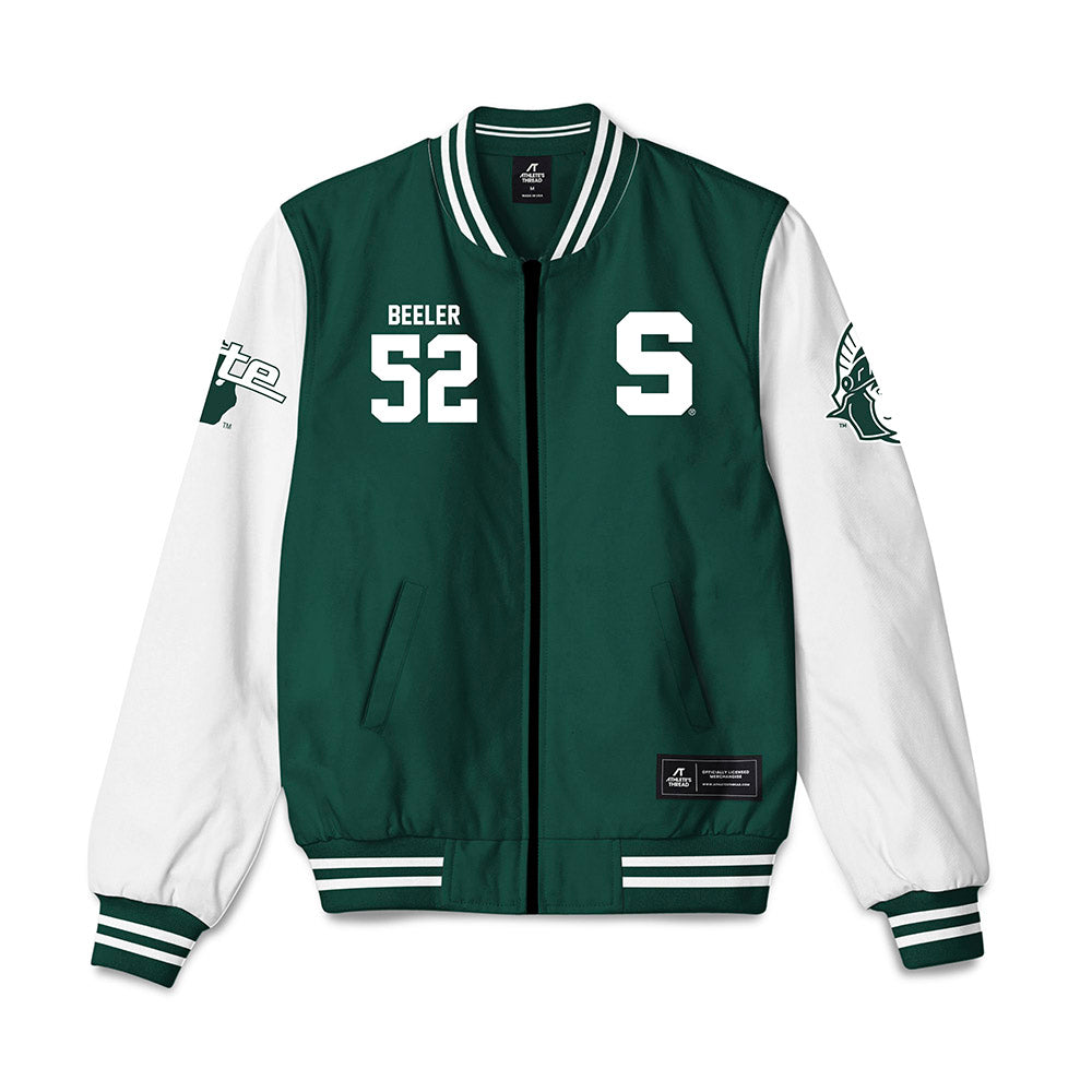 Michigan State - NCAA Football : Mikeshun Beeler - Bomber Jacket