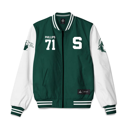 Michigan State - NCAA Football : Kristian Phillips - Bomber Jacket-0