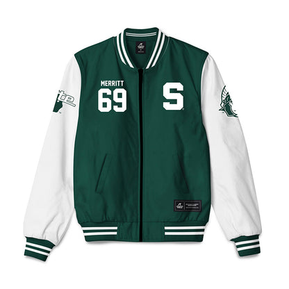 Michigan State - NCAA Football : Jacob Merritt - Bomber Jacket