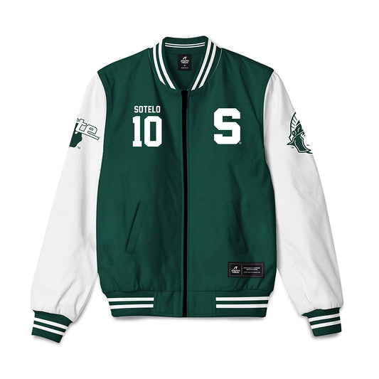 Michigan State - NCAA Women's Basketball : Ines Sotelo - Bomber Jacket-0