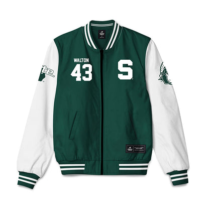 Michigan State - NCAA Men's Basketball : Colin Walton - Bomber Jacket-0