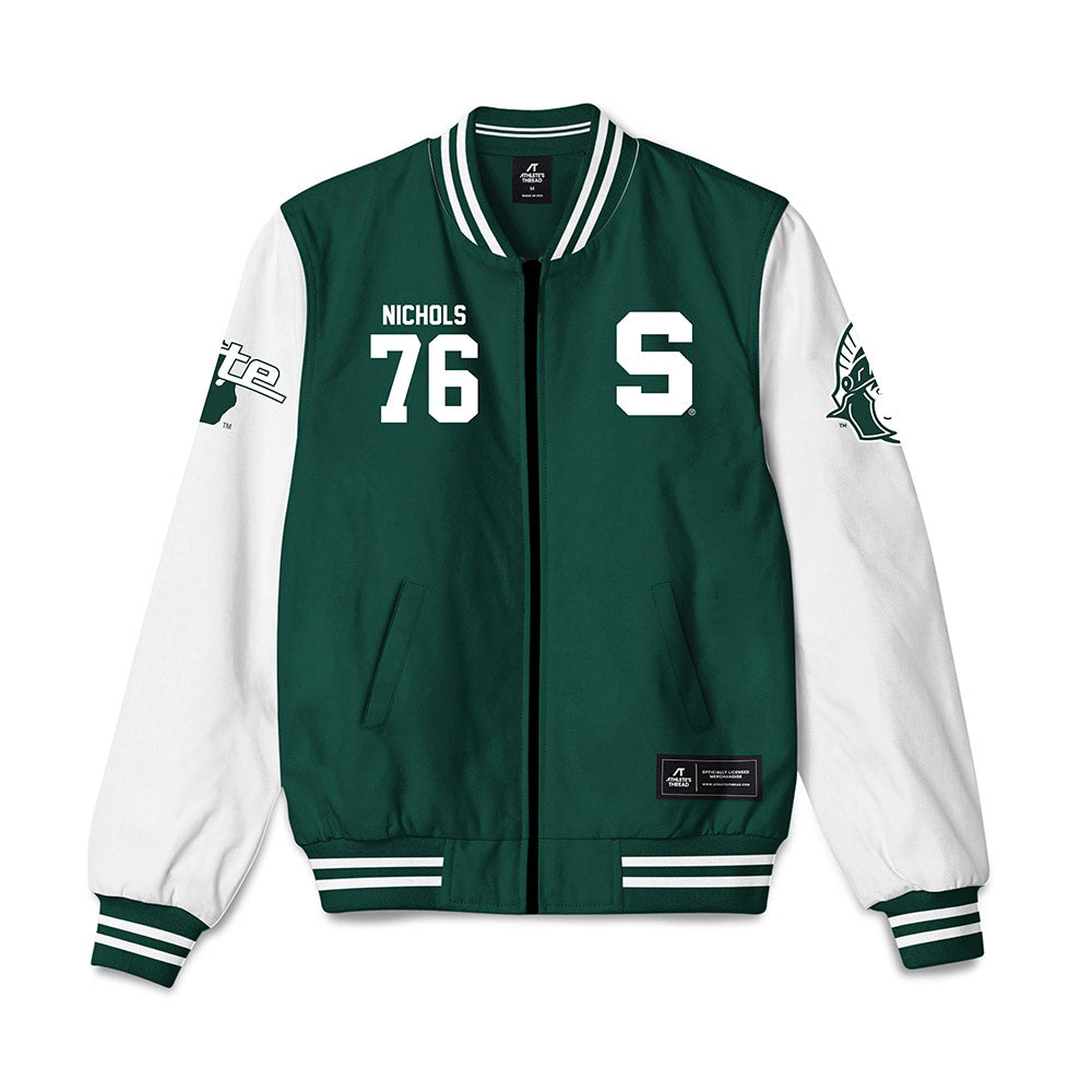 Michigan State - NCAA Football : Drew Nichols - Bomber Jacket-0