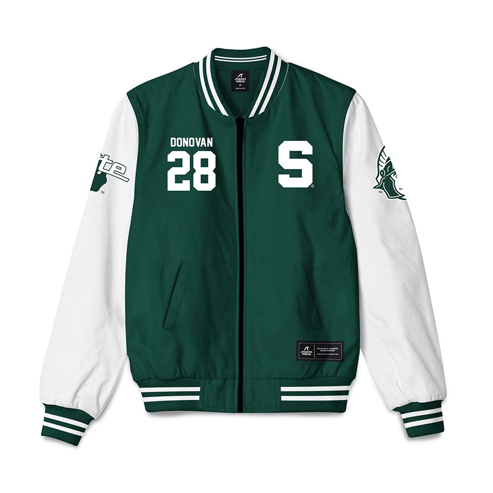 Michigan State - NCAA Baseball : Aidan Donovan - Bomber Jacket-0