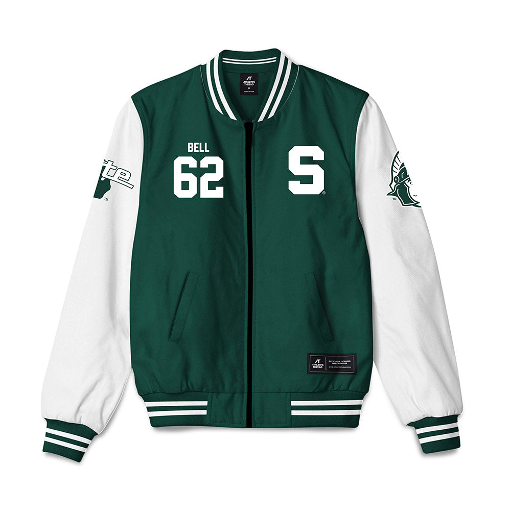 Michigan State - NCAA Football : Justin Bell - Bomber Jacket-0