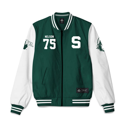 Michigan State - NCAA Football : Ben Nelson - Bomber Jacket