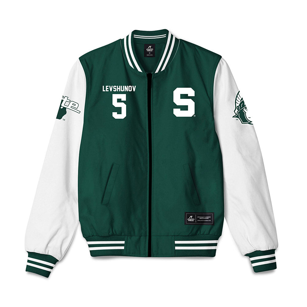 Michigan State - NCAA Men's Ice Hockey : Artyom Levshunov - Bomber Jacket-0