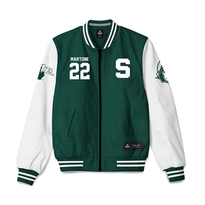 Michigan State - NCAA Men's Ice Hockey : Porter Martone - Bomber Jacket-0