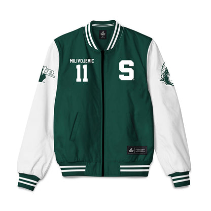 Michigan State - NCAA Football : Alessio Milivojevic - Bomber Jacket-0