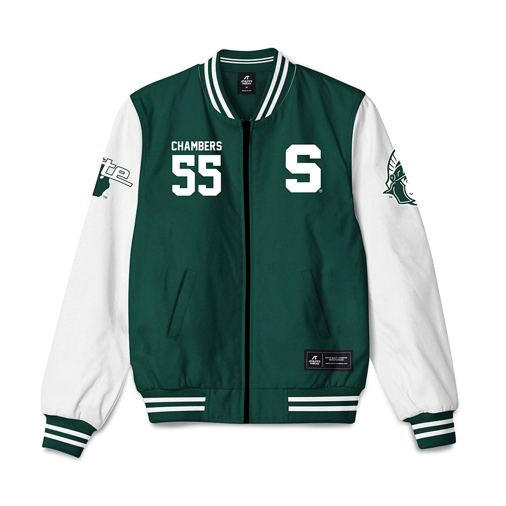 Michigan State - NCAA Baseball : Brady Chambers - Bomber Jacket