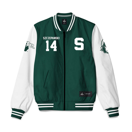 Michigan State - NCAA Baseball : Tommy Szczepanski - Bomber Jacket-0