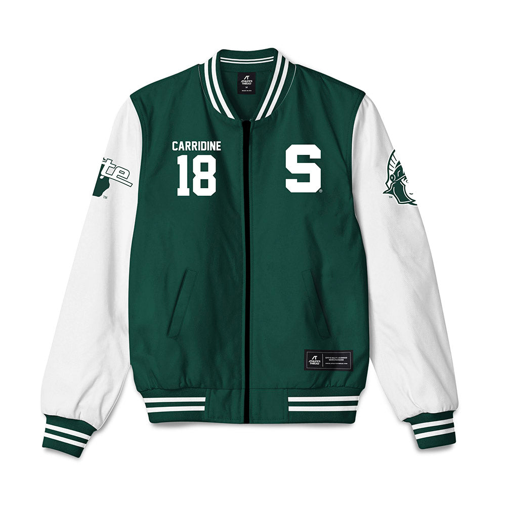 Michigan State - NCAA Football : Atticus Carridine - Bomber Jacket-0