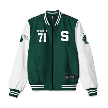 Michigan State - NCAA Football : Robert Wright Jr - Bomber Jacket-0
