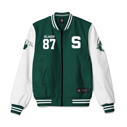 Michigan State - NCAA Football : Luke DeJager - Bomber Jacket-0