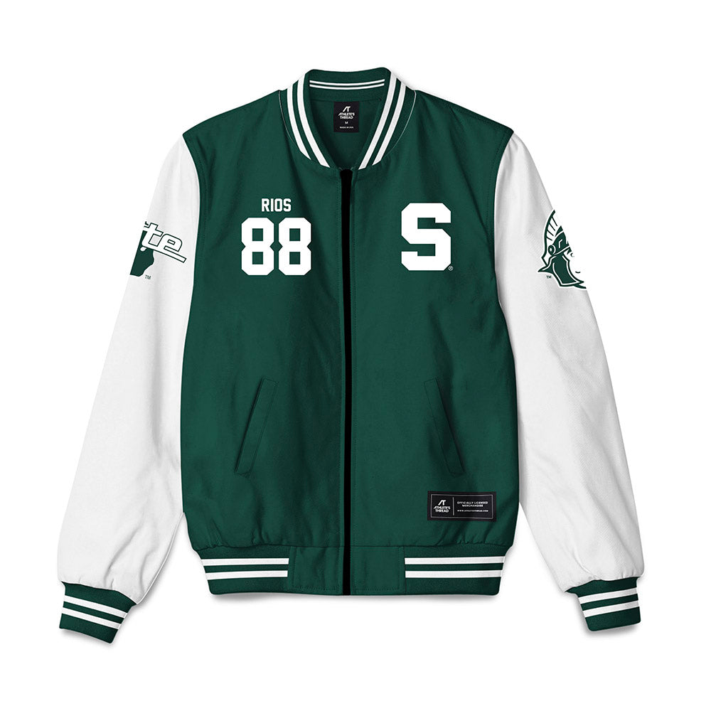 Michigan State - NCAA Football : Kai Rios - Bomber Jacket-0