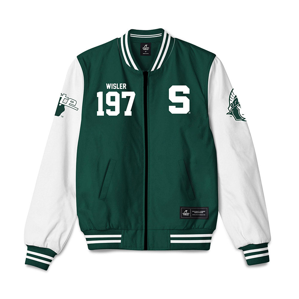 Michigan State - NCAA Wrestling : Kael Wisler - Bomber Jacket-0