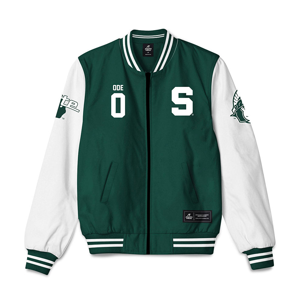 Michigan State - NCAA Women's Basketball : Jordan Ode - Bomber Jacket-0