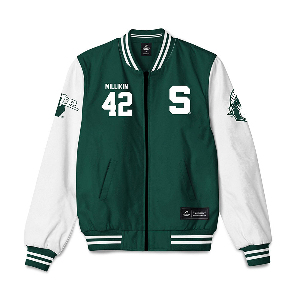Michigan State - NCAA Football : David Millikin - Bomber Jacket