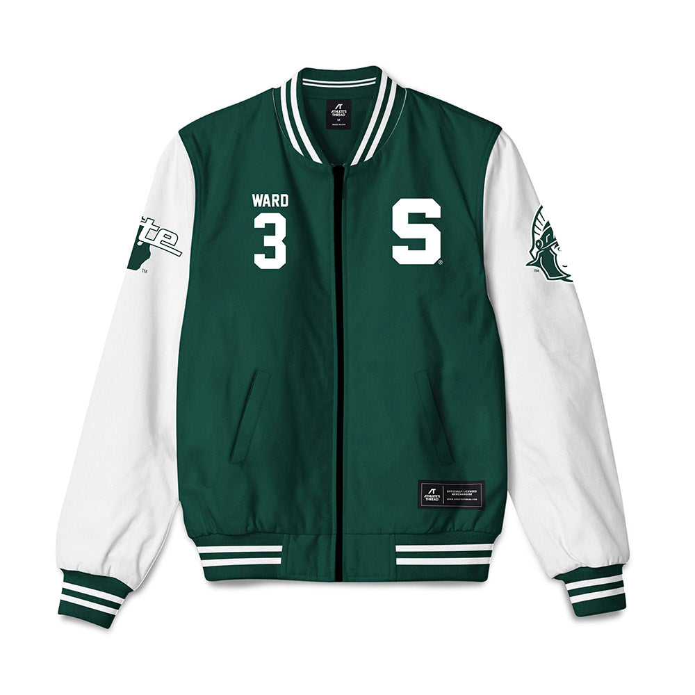 Michigan State - NCAA Men's Basketball : Cam Ward - Bomber Jacket-0