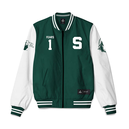 Michigan State - NCAA Men's Basketball : Jeremy Fears - Bomber Jacket-0