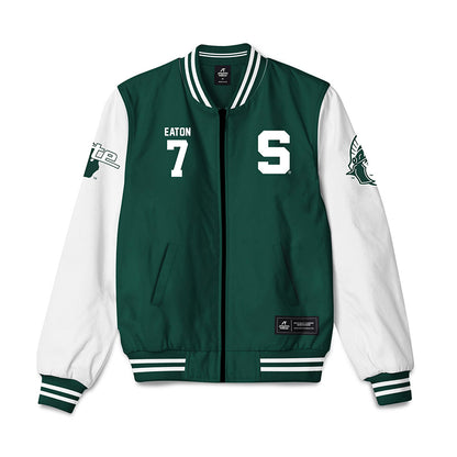 Michigan State - NCAA Football : Joshua Eaton - Bomber Jacket-0
