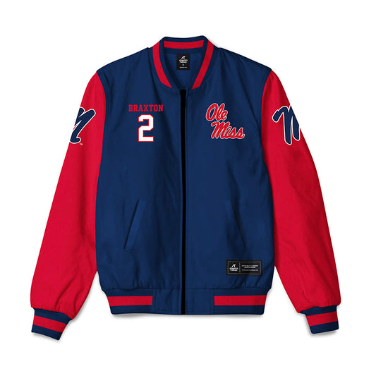 Ole Miss - NCAA Football : Jaylon Braxton - Bomber Jacket-0