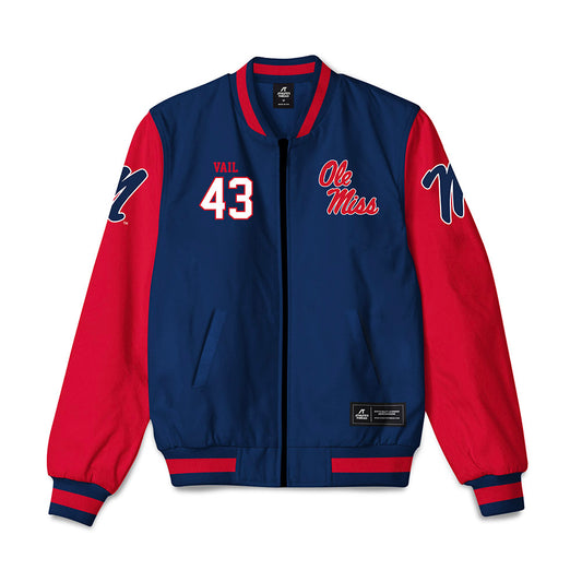 Ole Miss - NCAA Baseball : Bodie Vail - Bomber Jacket-0