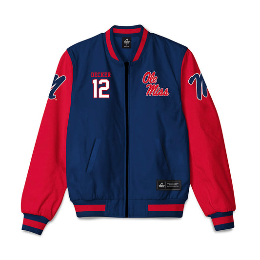 Ole Miss - NCAA Baseball : Dominic Decker - Bomber Jacket-0