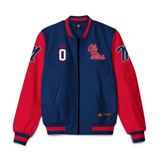 Ole Miss - NCAA Men's Basketball : Malik Dia - Bomber Jacket-0