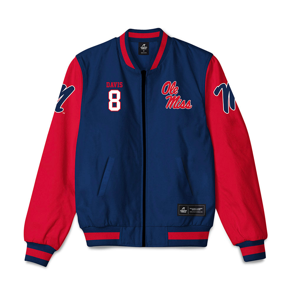 Ole Miss - NCAA Softball : Tate Davis - Bomber Jacket-0