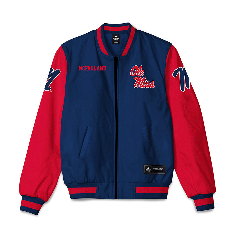 Ole Miss - NCAA Women's Track & Field : Katie McFarland - Bomber Jacket-0