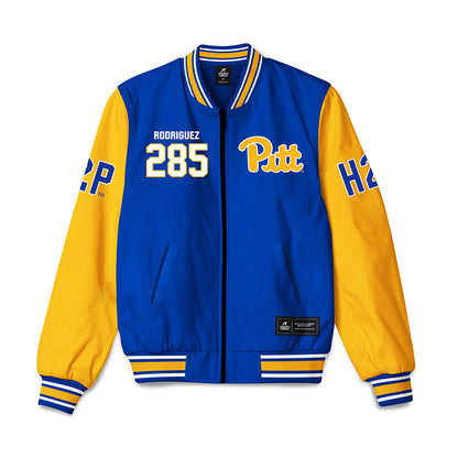 Pittsburgh - NCAA Wrestling : Caleb Rodriguez - Bomber Jacket-0