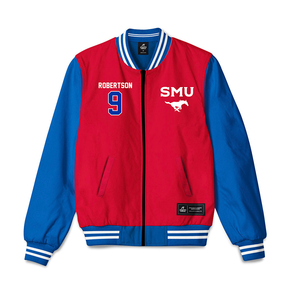 SMU - NCAA Football : Cameron Robertson - Bomber Jacket-0