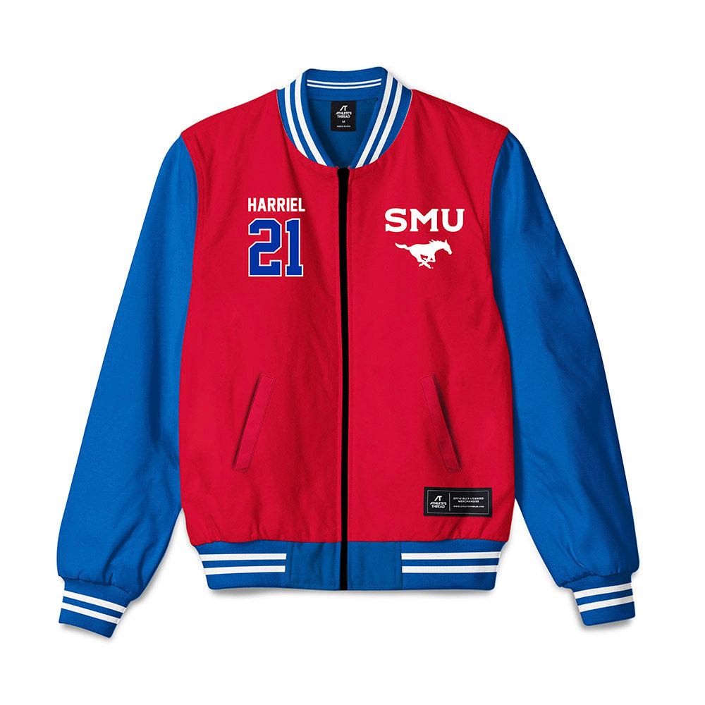 SMU - NCAA Women's Basketball : Jzaniya Harriel - Bomber Jacket-0