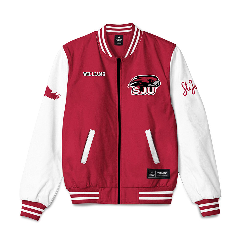 St. Joe's - NCAA Men's Track & Field : Jalen Williams - Bomber Jacket-0