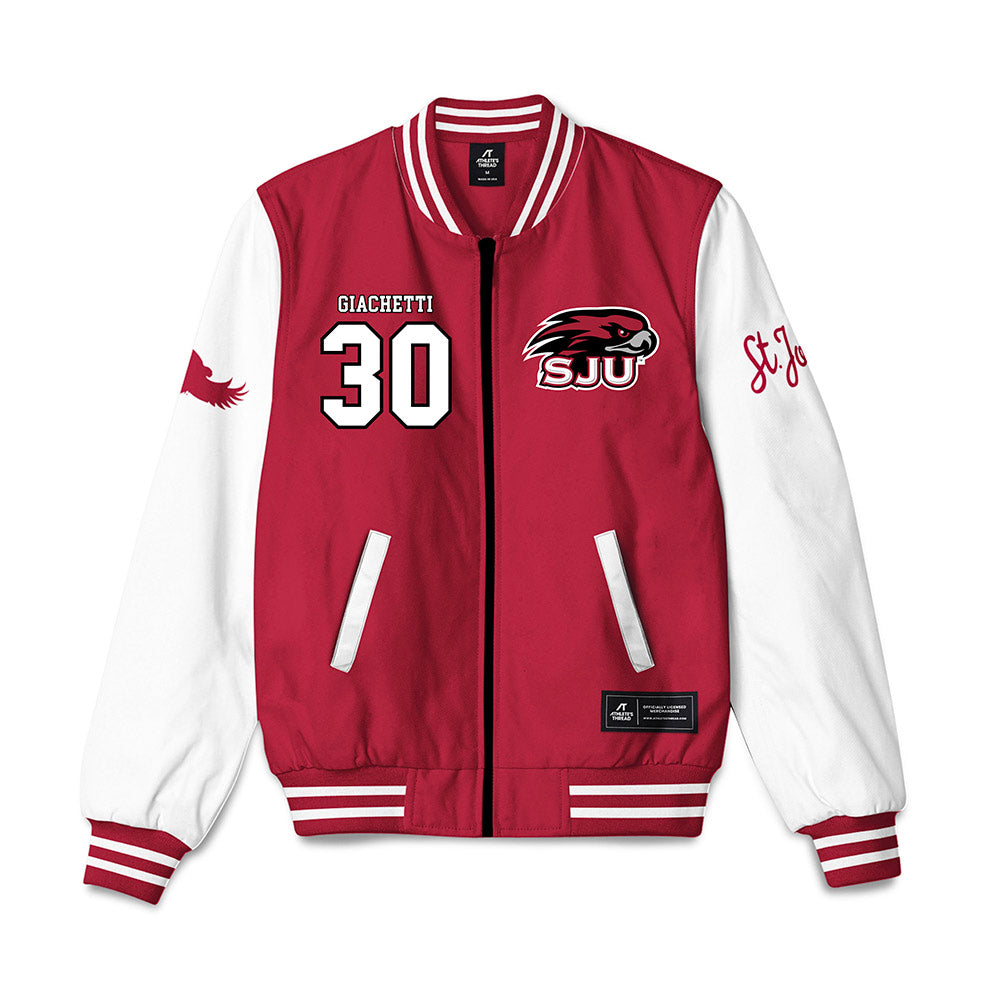 St. Joe's - NCAA Men's Lacrosse : Charlie Giachetti - Bomber Jacket-0