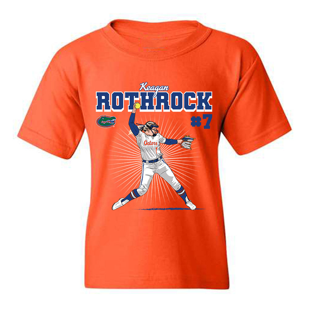 Florida - NCAA Softball : Keagan Rothrock - Youth T-Shirt Individual Caricature