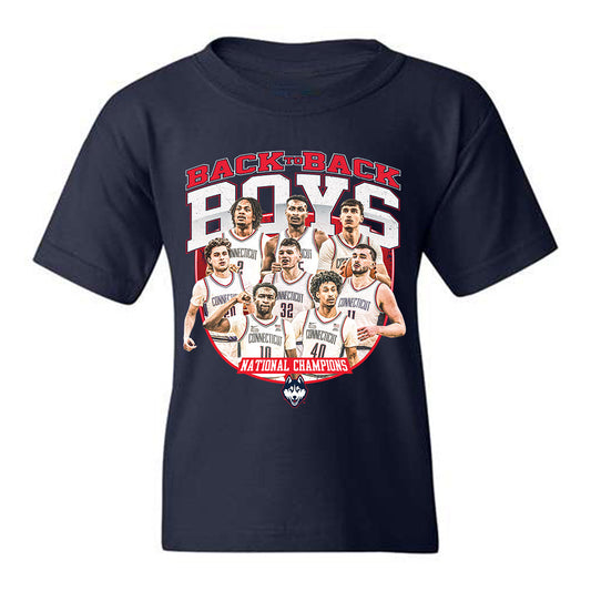 UConn - NCAA Men's Basketball : Back To Back National Champs - Player Collage Youth T-Shirt