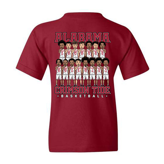Alabama - NCAA Men's Basketball : Youth T-Shirt Team Caricature