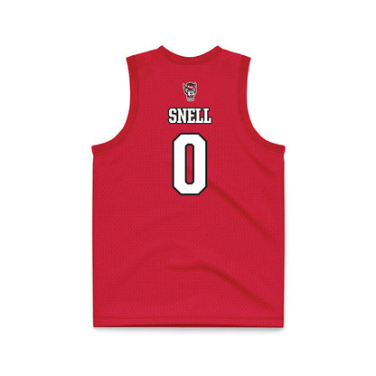 NC State - NCAA Men's Basketball : Jordan Snell - Red Basketball Jersey-1