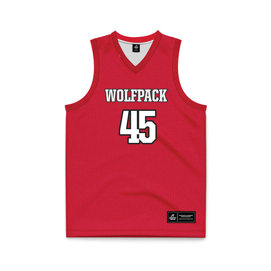 NC State - NCAA Men's Basketball : Colt Langdon - Red Basketball Jersey-0