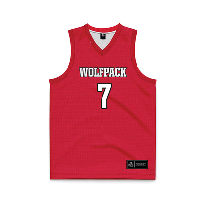 NC State - NCAA Women's Basketball : Kyshe Lunan - Red Basketball Jersey-0